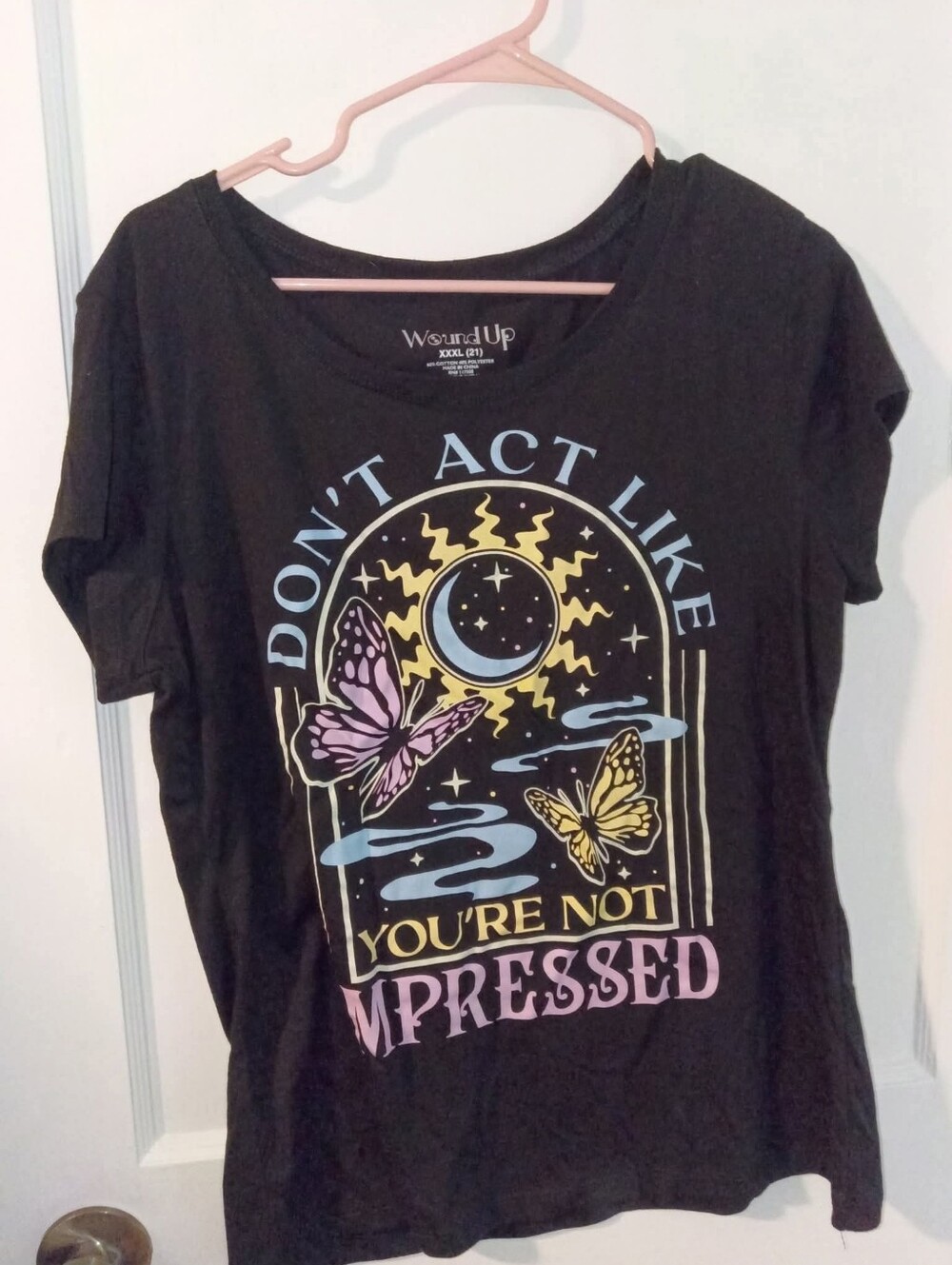 Women's Juniors XXXL 21 Graphic Tee - 'Don't Act Like You're Not Impressed'